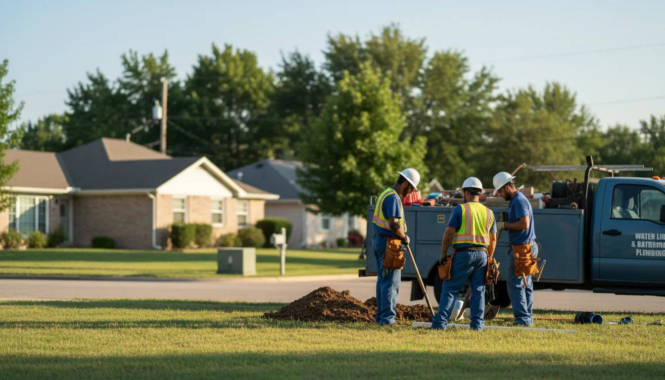 Residential water line and bathroom plumbing service in New Braunfels, TX